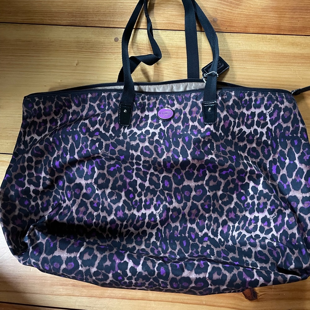 Coach duffle bag with removable pouch